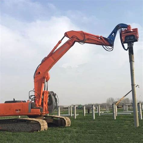 screw pile attachment for mini excavator|pile hammer for excavators.